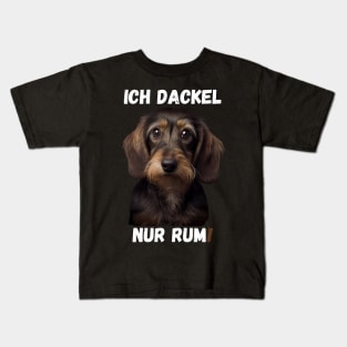 Sweet Wire-haired Dachshund - I Just Dachshund Around! 2 Kids T-Shirt